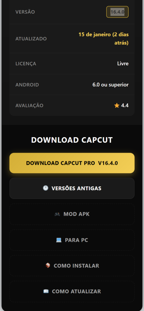 CapCut Pro 16.3.0 APK 3 (CapCut PRO APK) baixar CapCut Pro 16.3.0
